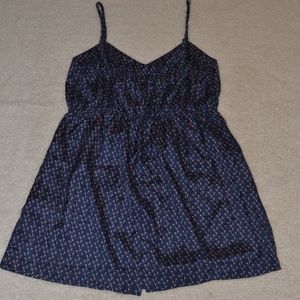 navy blue with pink bows dress